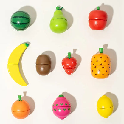 Magnetic Cutting Fruit Toy Pretend Play Early Educational Role Play Magnet Kitchen Fruit Cutting Toys