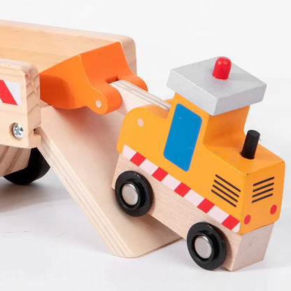 Children's Wooden Engineering Vehicle Assembly of Large Truck Engineering Car Toy for Kids